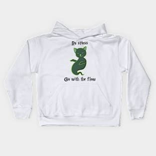 Go with the flow - black Kids Hoodie